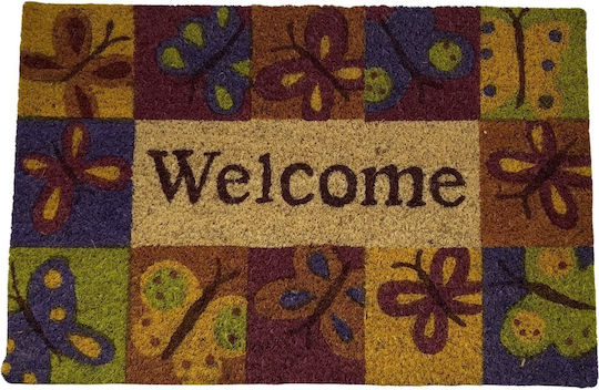 Entrance Mat made of Coir with Anti-slip Backing Multicolour 40x60cm