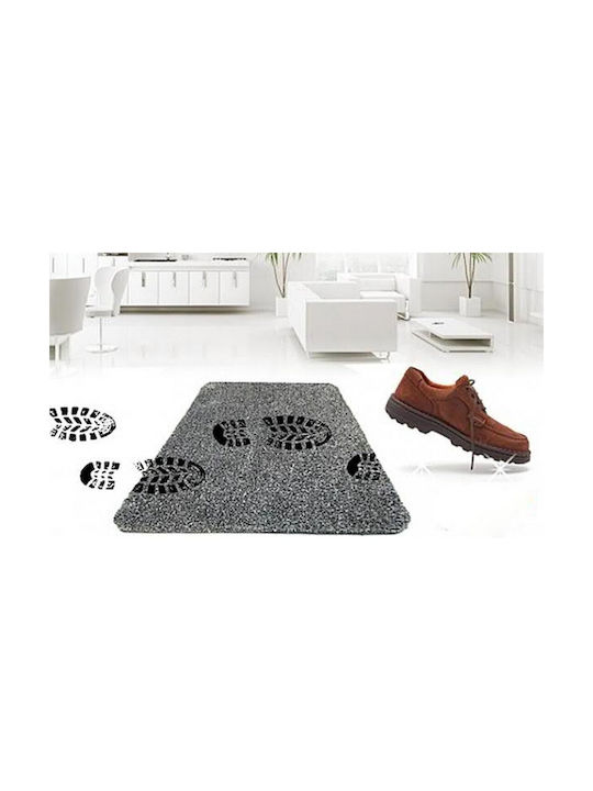 Factory Covor de Intrare Mochetă cu Suport Antiderapant Clean Step Mat Gri 41x76buc