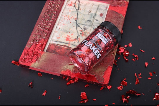 Metallicblätter Farbige Flocken Pentart 100 ml Pink