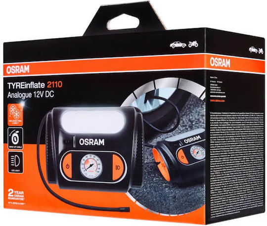 Osram Τρόμπα Αυτοκινήτου TYREinflate 2110 με Καλώδιο Αναπτήρα 12V