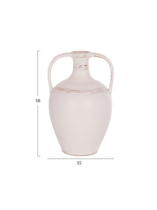 HomeMarkt Decorative Vase Feax White 35x35x58cm