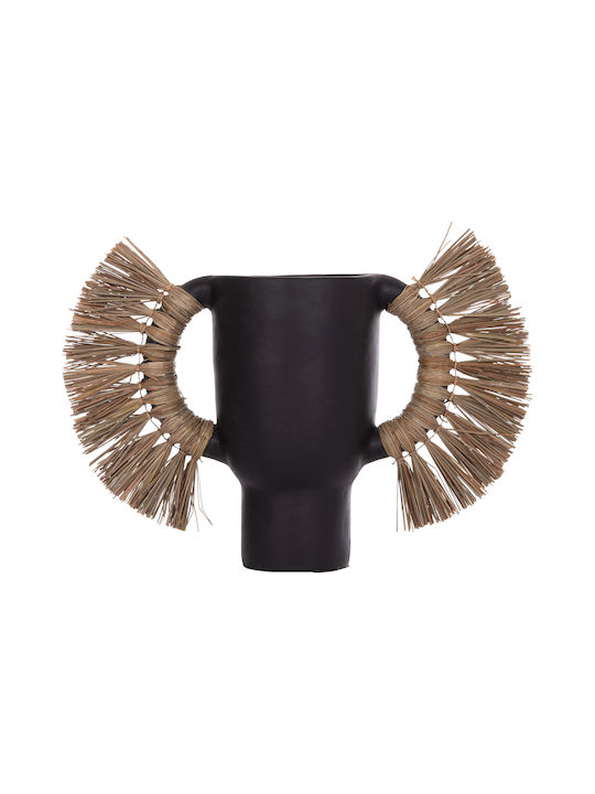 HomeMarkt Decorative Vase Alica Black 64x22x38cm