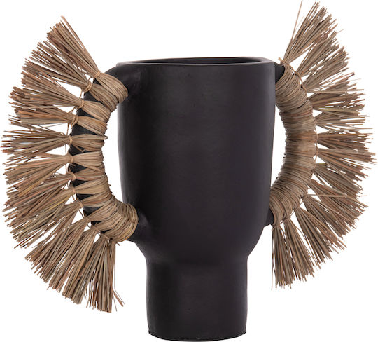 HomeMarkt Διακοσμητικό Βάζο Πήλινο Alica Μαύρο Φ64xΥ38cm