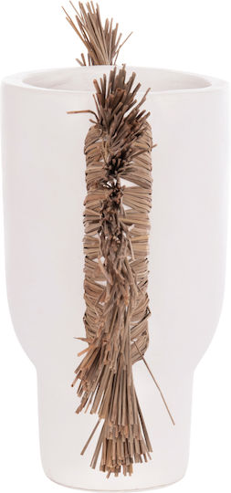 HomeMarkt Vază Decorativă Din Ceramică Alica Albă 22x22xÎnălțime 38cm