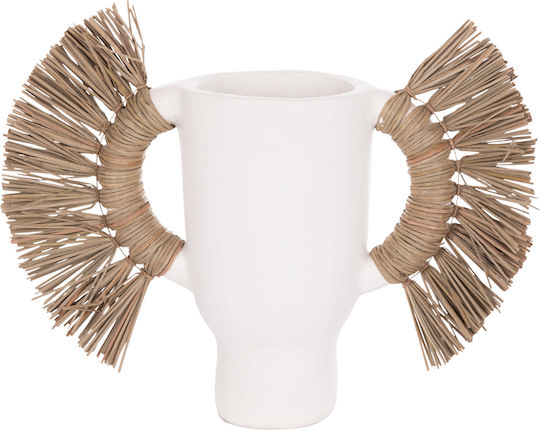 HomeMarkt Decorative Vase Alica White 55x19x34cm