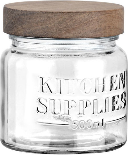 Estia Allure General Use Glass Transparent Jar with Lid 500ml