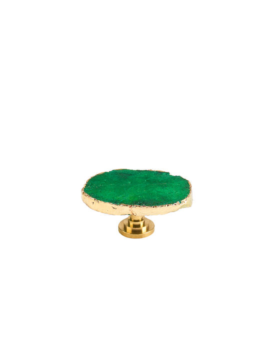 Knopf Möbelgriff aus Kristall & Marmor in Gold Farbe 10mm 1Stück