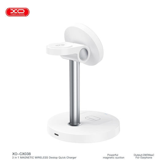 XO Wireless Charger (Qi Pad) 15W Whites (CX038)