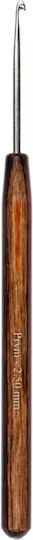 No.2.5 Prym Natural Knitting Crochet Hook Aluminum Wild Rosewood Handle 14cm 223501