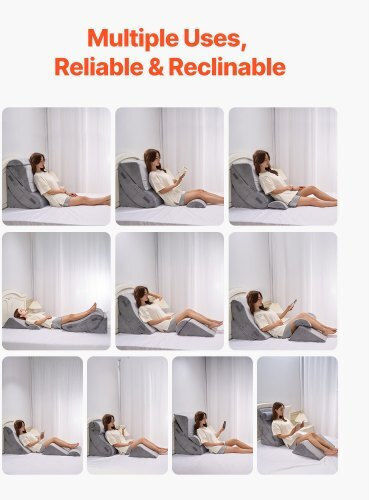 Vevor Μαξιλάρι Σφήνα με Memory Foam 74x56x47.5cm σε Γκρι χρώμα XXZKDJXXZ4JTW53OP001V0