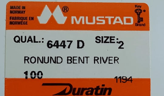Кука Mustad 6447d №5 Произведено в Норвегия 100 бр