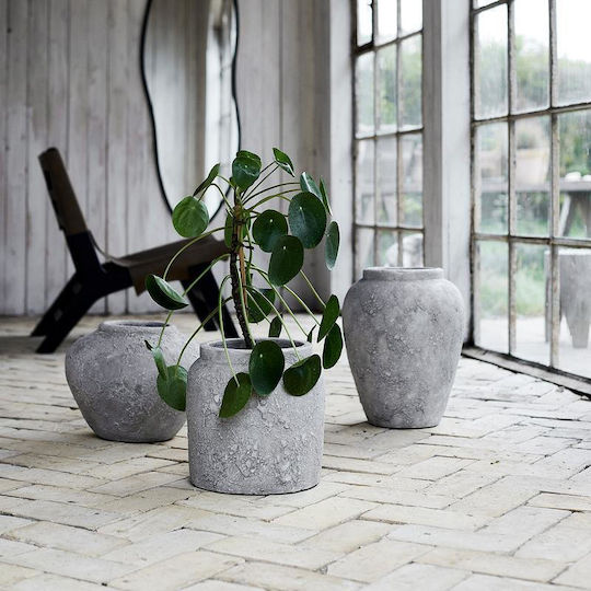 Muubs Διακοσμητικό Βάζο Πήλινο Γκρι Φ28xΥ28cm