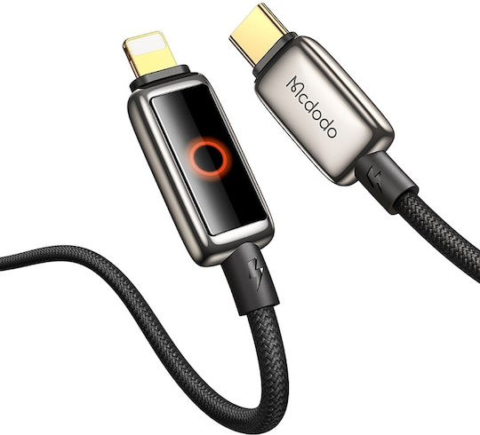 Mcdodo Ca-6670 Braided USB-C to Lightning Cable 36W Μαύρο 1.2m