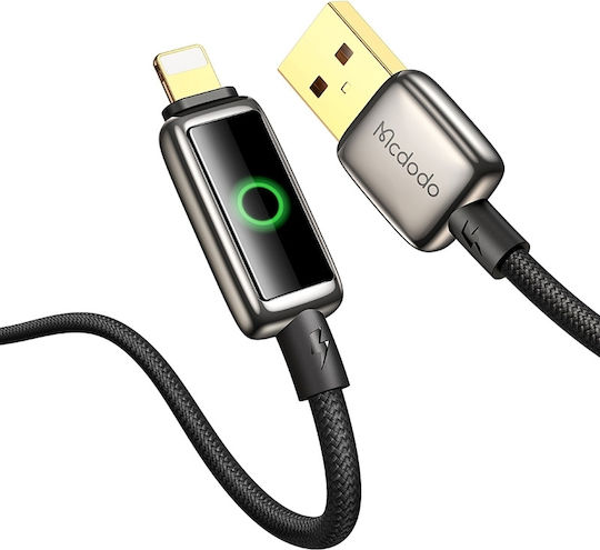 Mcdodo Редовна USB-A към Lightning кабел 18W Черен 1.2м (CA-6590)