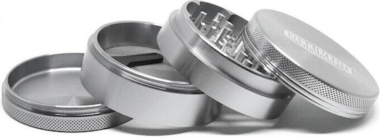 Τρίφτης Καπνού Hammercraft Al 63 Sil 63mm 4 Parts 12689 Ασημι Αλουμίνιο