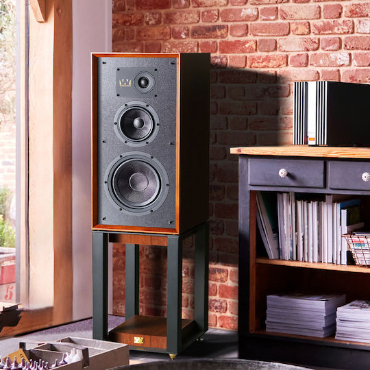 Wharfedale Super Linton με Βάσεις Pair of Hi-Fi Speakers Floor 200W 3 No of Drivers W24.6xD29.5xH36cm. Mahogany