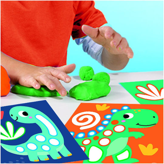 Ses Creative Plasticine - My First Game - Dough Activity Cards Dinos For 1+ Years 3pcs