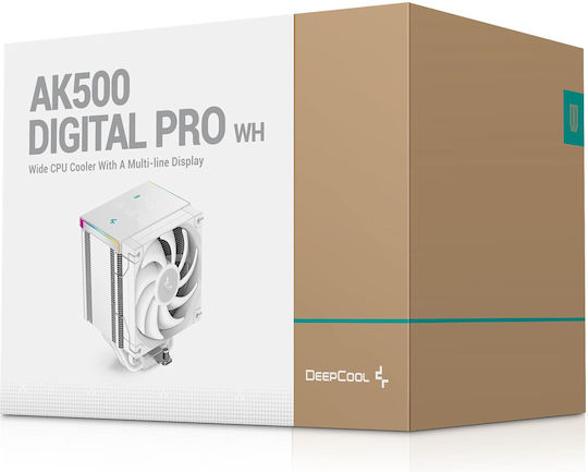 Deepcool AK500 Digital Pro Ψύκτρα Επεξεργαστή για Socket AM4/AM5/1200/115x/1700 Λευκή