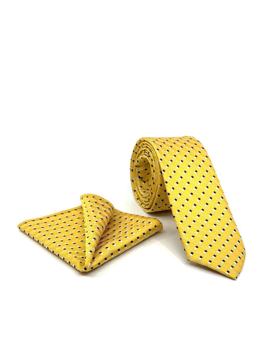 Legend Accessories Комплект Мъжки Кравати Отпечатани в Жълт Цвят