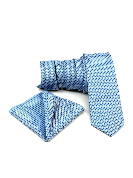 Legend Accessories Herren Krawatten Set Gedruckt in Blau Farbe