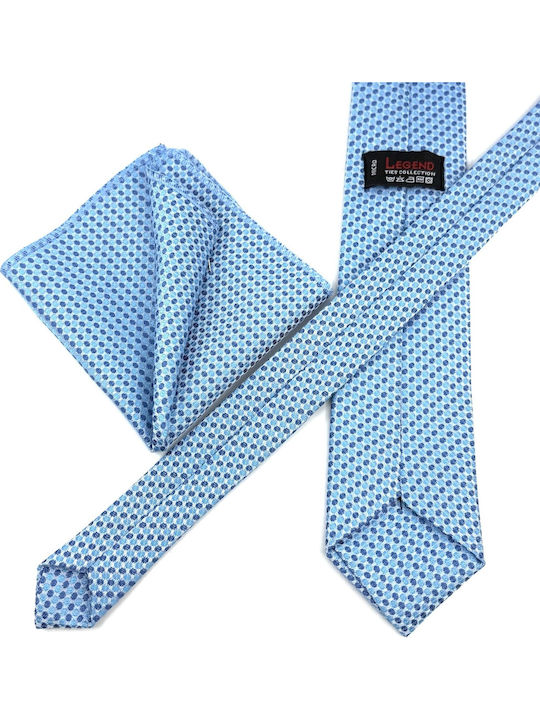 Legend Accessories Herren Krawatten Set Gedruckt in Blau Farbe