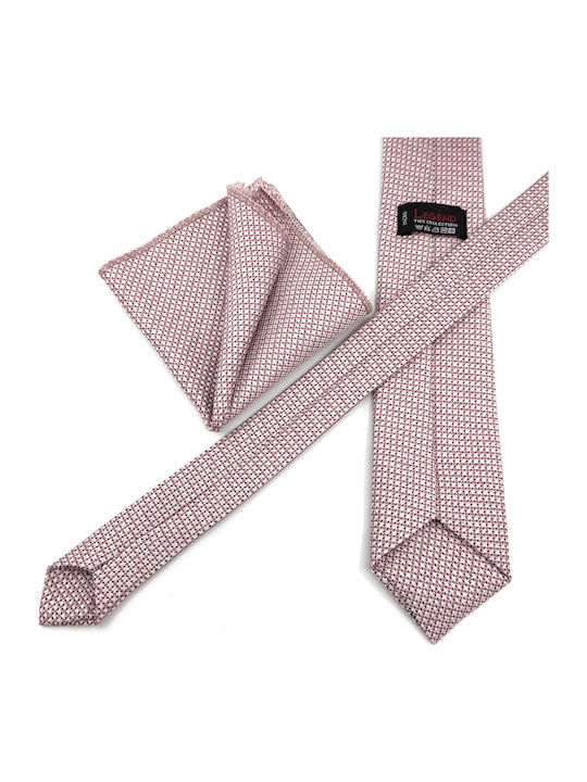 Legend Accessories Set de Cravată pentru Bărbați Tipărit în Culorea Roz