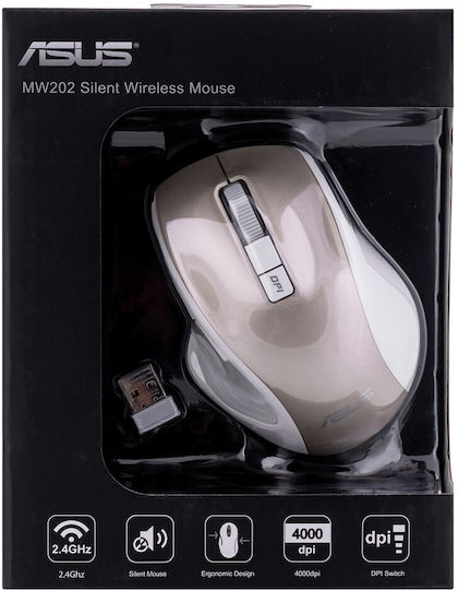 Asus MW202 Kabellos Ergonomisch Maus Gold