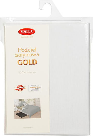 Matex Bettbezug-Set Baumwolle Einzelbett mit Kissenbezug 140x200 White/grey