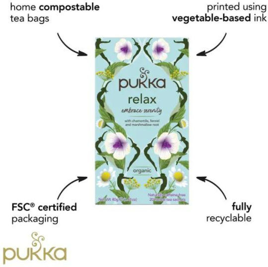 Pukka Relax Μείγμα Βοτάνων 20 Φακελάκια 800gr