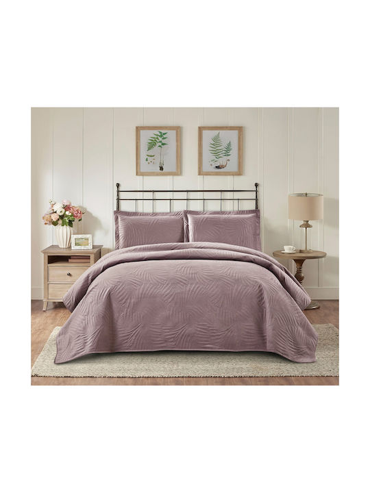 Liolios Home Ibiza Pillowcase Set Quilted Amethyst 50x70cm.