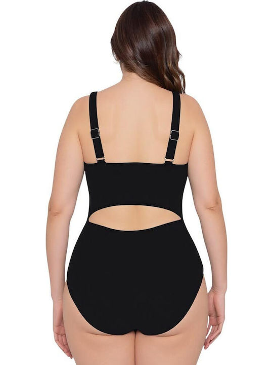 One-Piece Swimsuit Black White
