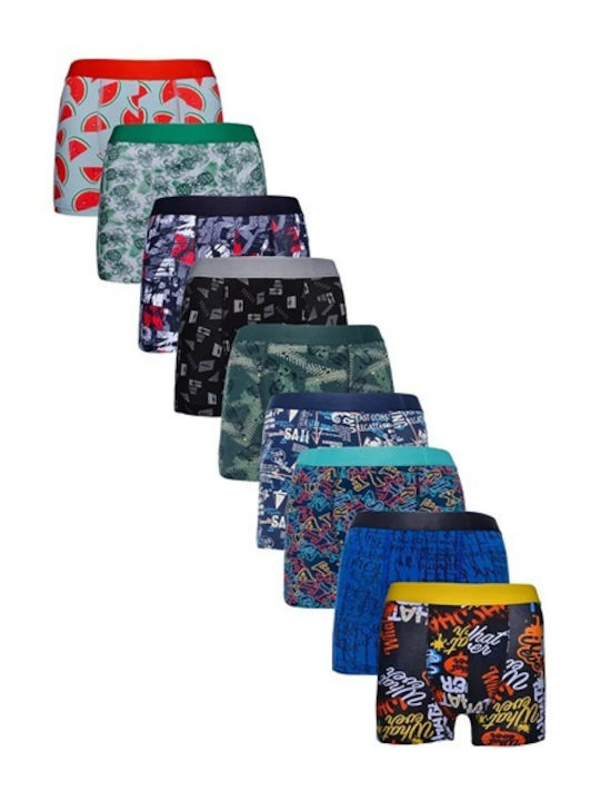 Ανδρικά Μποξεράκια Μαύρο με Σχέδια 3Pack