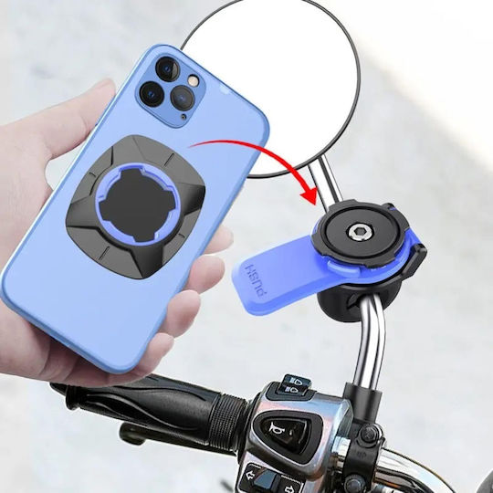 Suport telefon pentru motocicletă One Fashion cu prindere pe oglindă - Albastru