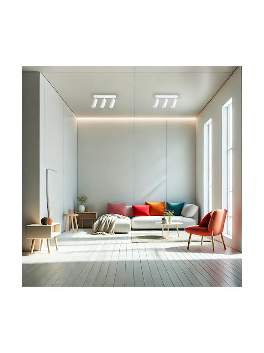 Eko Light Dreifach Spot mit Fassung GU10 in Weiß Farbe