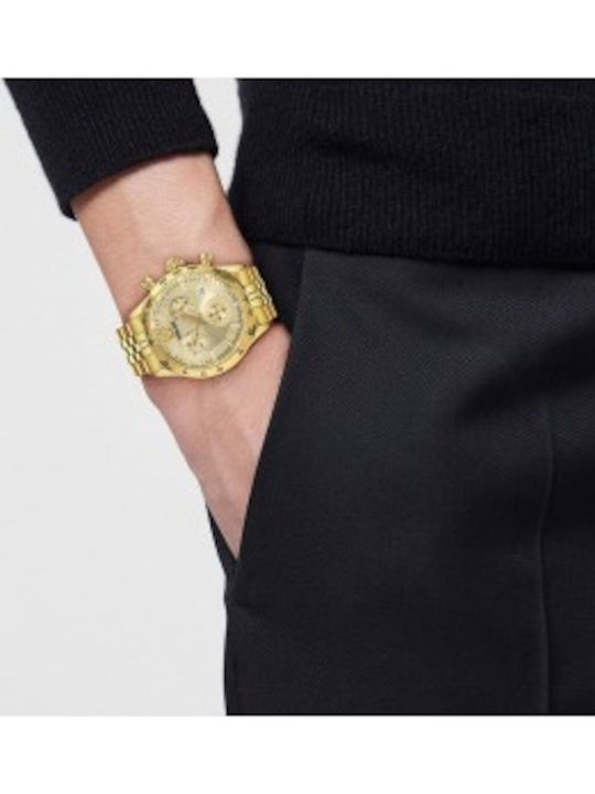 Versace Hellenyium Herrenuhr Batterie mit Gold Metallarmband