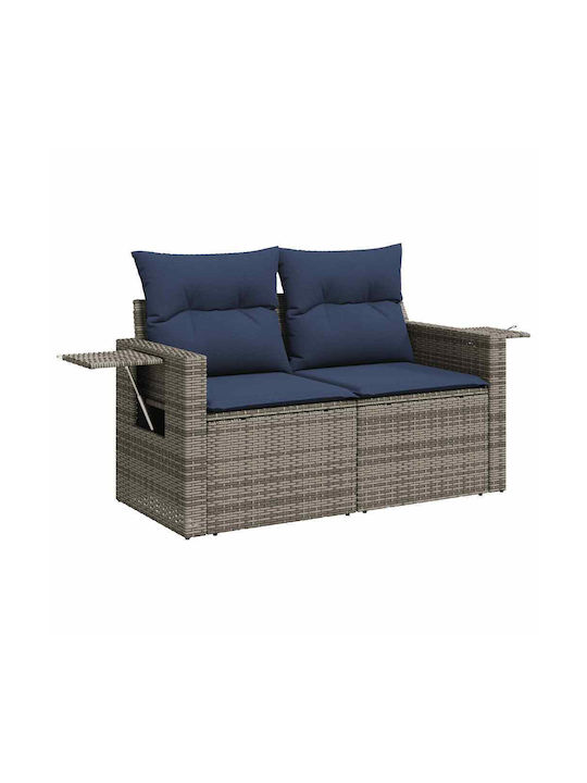 Ecksofa Außenbereich Rattan mit Kissen 55x55cm