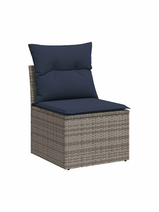 Ecksofa Außenbereich Rattan mit Kissen 55x55cm