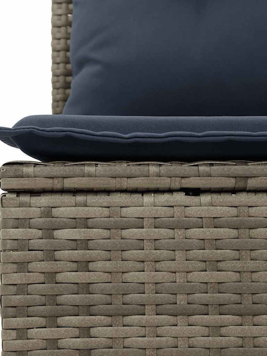 Ecksofa Außenbereich Rattan mit Kissen 55x55cm