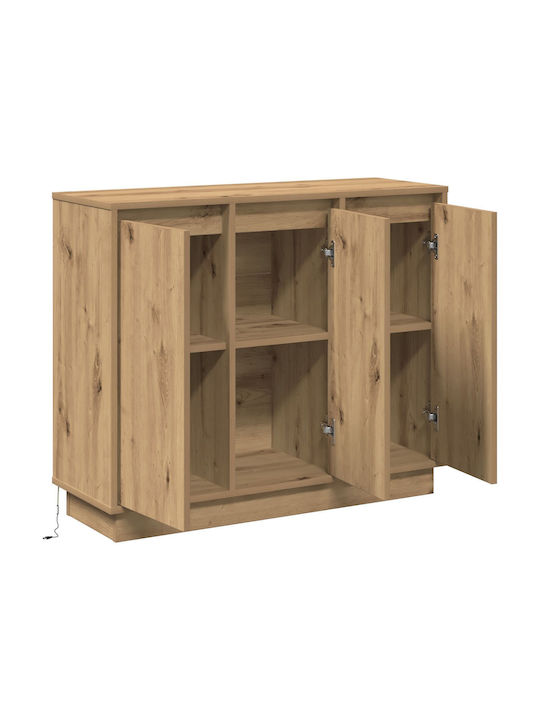 Bufet din Lemn Masiv cu Sertare Nuci 90x32x75cm
