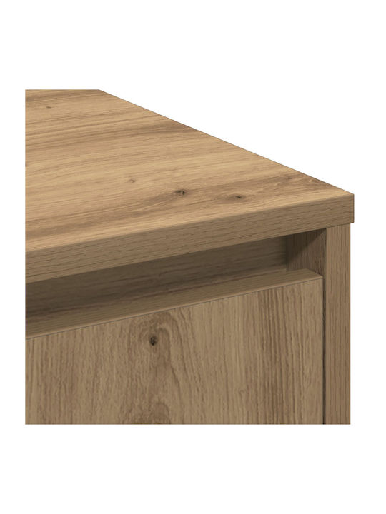 Bufet din Lemn Masiv cu Sertare Nuci 90x32x75cm