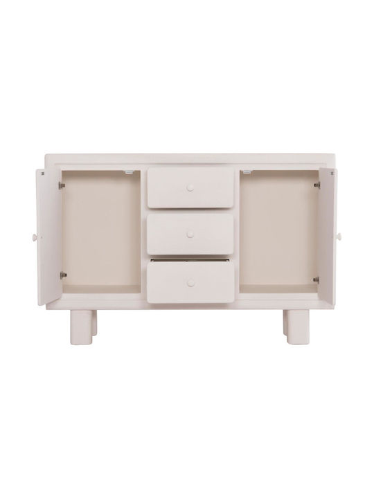 Sideboard Wooden with Drawers Off-white 120x38x80cm