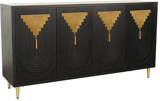 Μπουφές Ξύλινος Μαύρο/χρυσό 152x40x80cm Μπουφές Ξύλινος Μαύρο/χρυσό 152x40x80cm