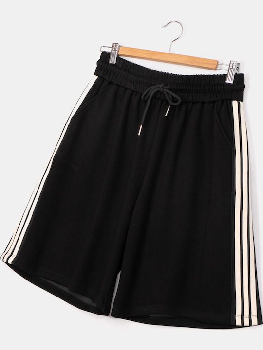 Shorts-βερμούδα Τσέπες Μαύρο Μαύρο