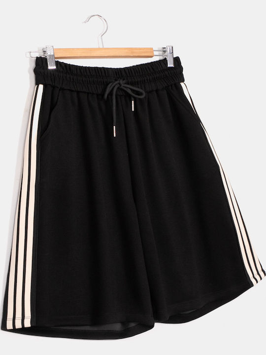 Shorts-βερμούδα Τσέπες Μαύρο Μαύρο