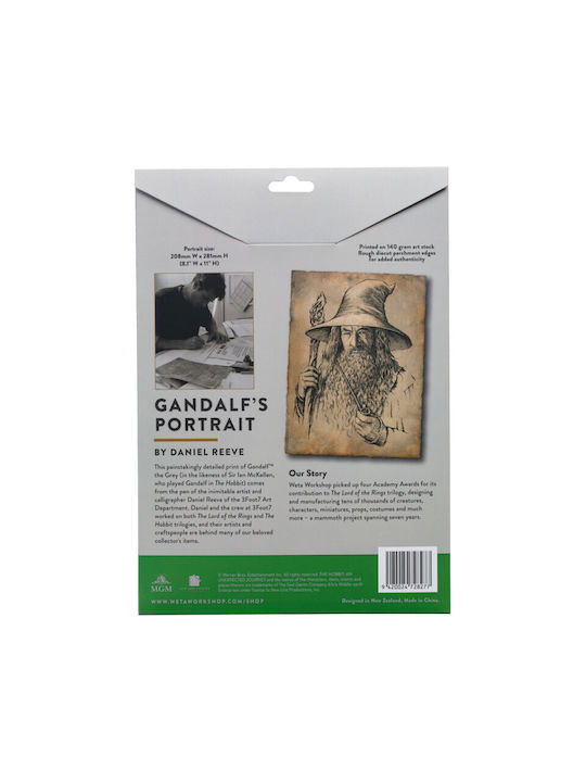 Weta Workshop Афиш The Lord Of The Rings - Portrait Of Gandalf The Grey 21x28см