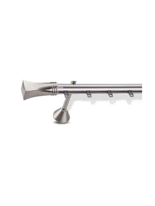 Enis by Domus Τήλος Μονός Σιδηρόδρομος Μεταλλικός Ματ Νίκελ 400εκ. P39-9284-2-68