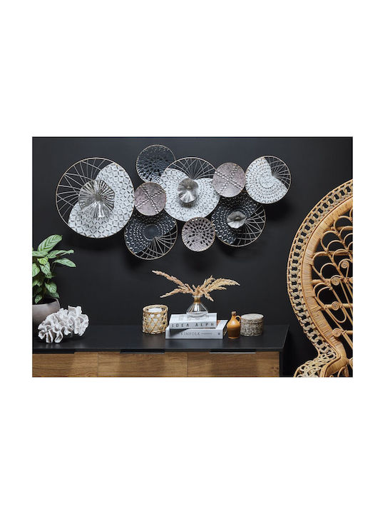 Beliani 3D Hanging Silver Wall Decor