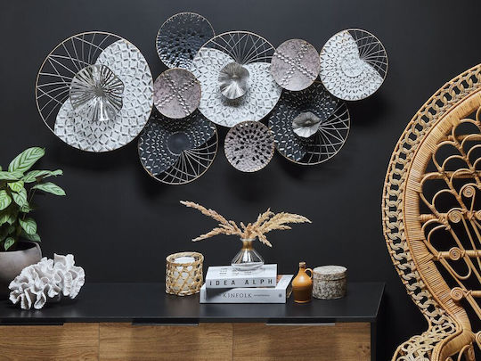 Beliani Decoratiune Suspendată 3D Argintie