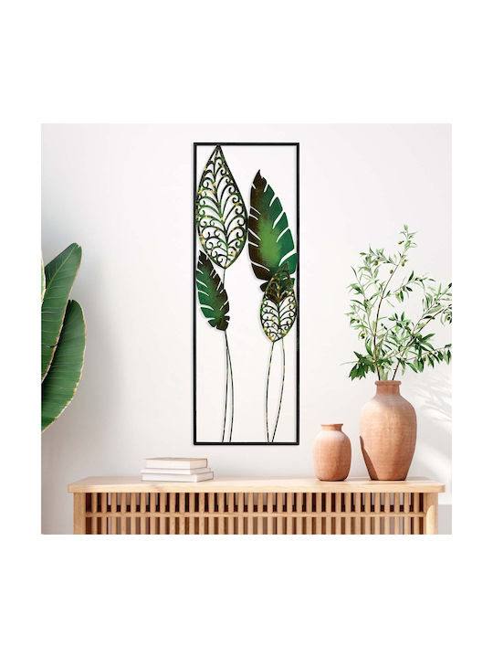 Nezgep Wall Decor 930dyu1181 32x90cm Dark Green Wallity Metal
