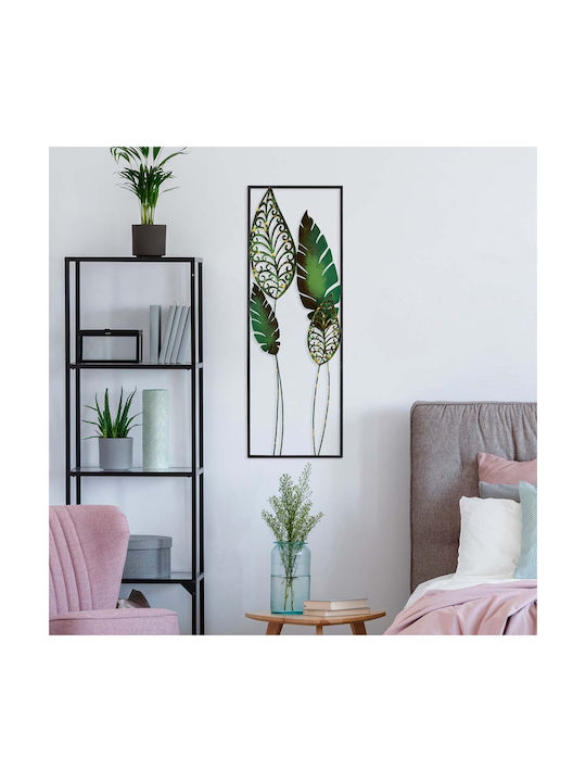 Nezgep Wall Decor 930dyu1181 32x90cm Dark Green Wallity Metal